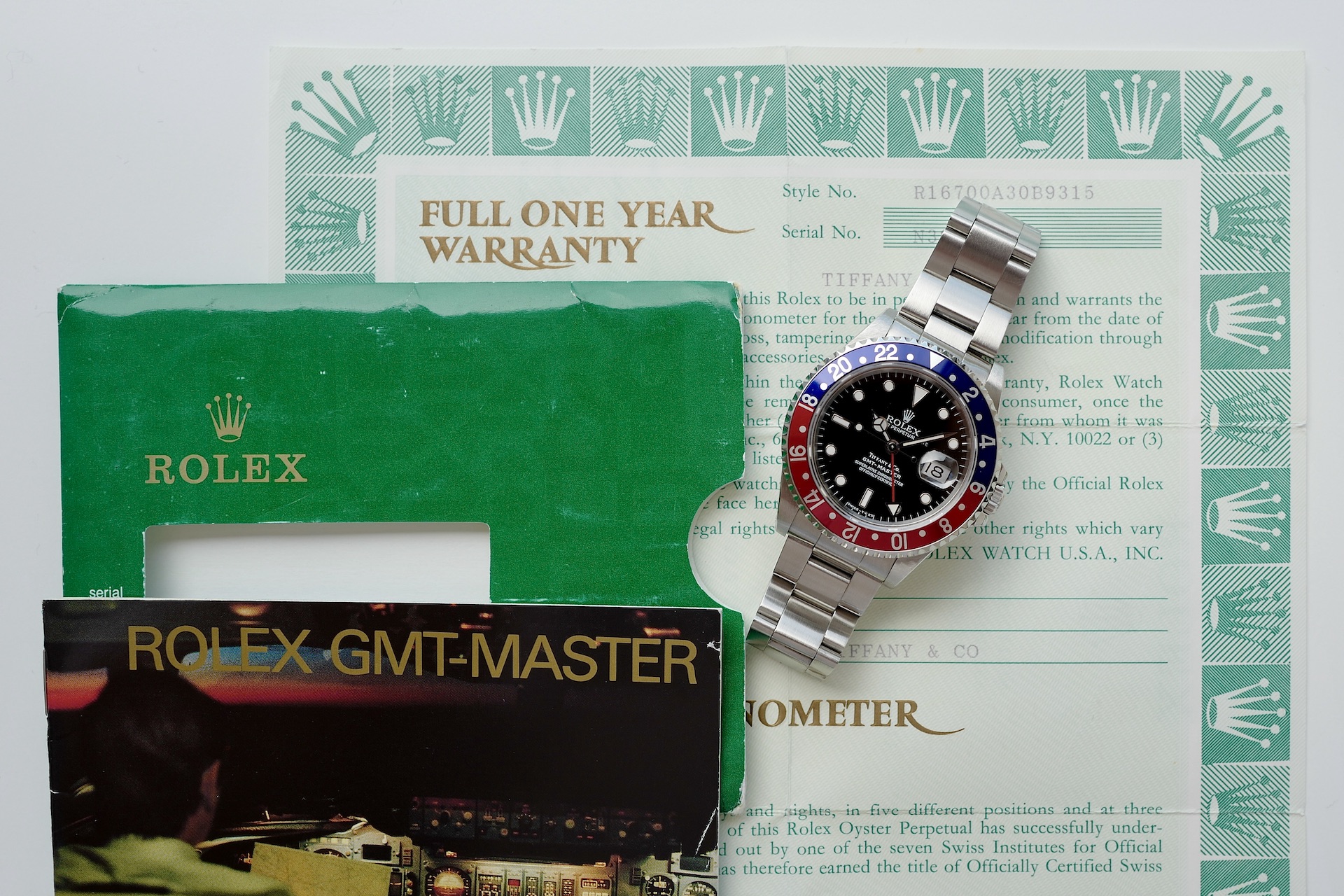 ROLEX x Tiffany&Co. GMT-Master Ref.16700/N with US guarantee ROLEX x Tiffany&Co. GMT-Master Ref.16700/N with US guarantee