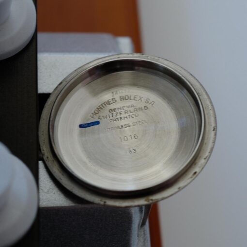 裏蓋　刻印 ロレックス　エクスプローラー１　1016　ギルトダイアル　ミラーダイアル　ミニッツサークル 1962年