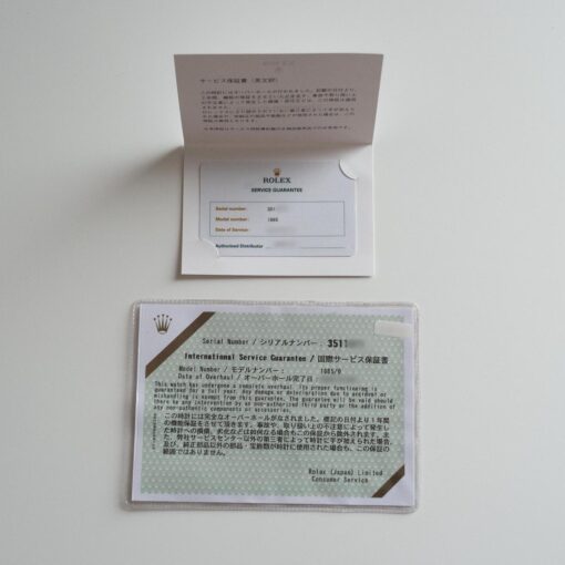 ロレックス　シードウェラー　赤シード　Double red Ref.1665 Mk3 ダイアル 1972y　サービス保証書
